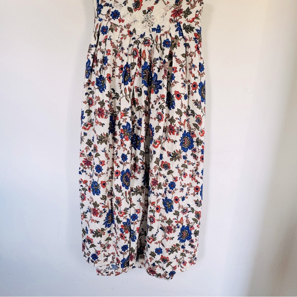 Rare Vintage Floral Midi Shirt - vtg 14, mdrn 4-6